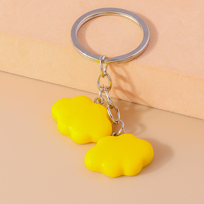 Wholesale Cartoon Color Cloud Resin Keychain